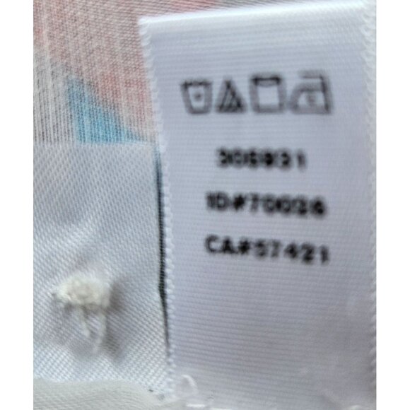 Loft Woman SZ S Linen Blend Blouse Sleeveless Keyhole Back Lined Floral Colorful - Picture 7 of 7